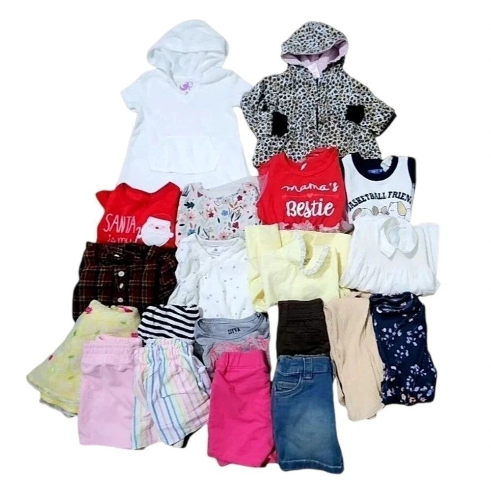 EUC Huge Assorted Lot Bundle Baby Girls ALLSEASON Clothing 20Pc Sz 12-18Months